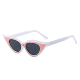 Retro Cat-Eye Sunglasses - Stylish White Vintage Frames for Women