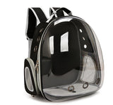 Black Pet Carrier Backpack with Transparent Window 33*18*42cm