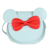 Adorable Bow Bear Crossbody Bag for Kids - Blue Shoulder Bag 18*17*8cm