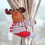 Reindeer Curtain Tieback - Festive Plush Christmas Curtain Holder for Holiday Decor 27*34cm  2 pcs