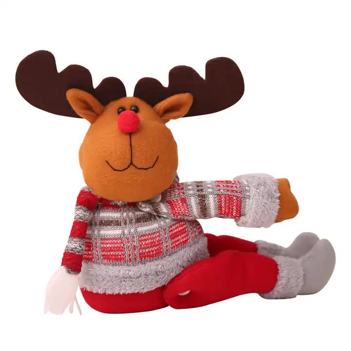 Reindeer Curtain Tieback - Festive Plush Christmas Curtain Holder for Holiday Decor 27*34cm  2 pcs