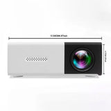 Mini Home Portable Cinema Projector - LED Compact Entertainment Projector for Movies & Gaming (White+black)