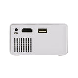 Mini Home Portable Cinema Projector - LED Compact Entertainment Projector for Movies & Gaming (White+yellow)