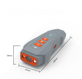 Gray Rechargeable Ultrasonic Dog Trainer with LED Flashlight & Laser - Anti-Barking Device for Effective Dog Training