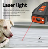 Gray Rechargeable Ultrasonic Dog Trainer with LED Flashlight & Laser - Anti-Barking Device for Effective Dog Training