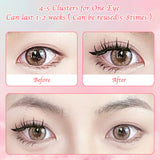 6 set Different sizes Natural Segment Cluster Eyelashes - Ultra-Thin Invisible Band, Perfect for Beginners, DIY Lash Extension