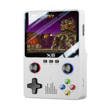 X6 white Handheld Gaming Console - 3.5-Inch HD Screen, Dual Joysticks, Multi-Emulator Support, 32GB Storage