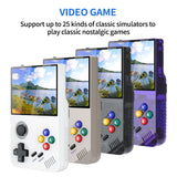 128G Purple MPOWN M19 Handheld Gaming Console - Retro Arcade & PSP Emulator, 3.5-Inch HD Screen, TV Connectivity, Portable 3D Gaming Device