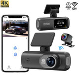 New 4K Car Dash Cam – Front and Rear Dual Recording, Wi-Fi Connectivity, GPS Tracking, 1080P + 4K Resolution