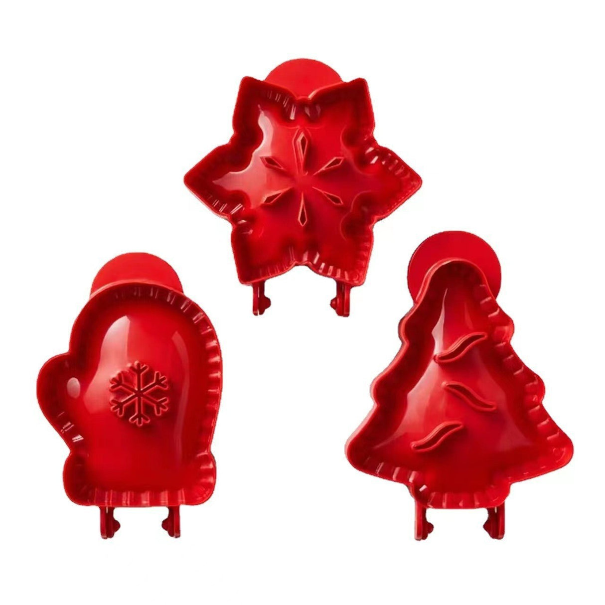 Christmas Pie Mold Set - 3 Holiday-Shaped Hand Pie Press Tools for Baking (3 Set/9 pcs )