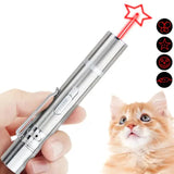 2PCS USB Rechargeable Multifunctional Laser Pointer for Cats - Interactive Toy with Star and Butterfly Patterns