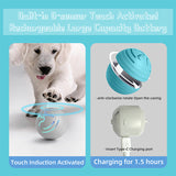 2PCS Orange Rechargeable Automatic Jumping Pet Toy Ball - Interactive Smart Play Ball for Dogs & Cats