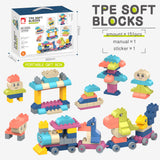 C1-TPE Soft Blocks Set - 151 Pieces Building Toy, Safe and Durable, for Children 3+ Years