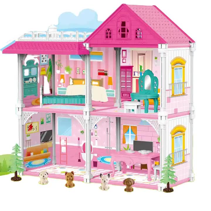 DIY Villa Assembly Toy - 130PCS Children’s Simulation Castle Building Toy for Creative Play