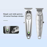 Silver KM-1949 Professional Hair Clipper - Electric Hair Trimmer for Styling & Carving with Precision Blades