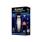 Silver KM-1949 Professional Hair Clipper - Electric Hair Trimmer for Styling & Carving with Precision Blades