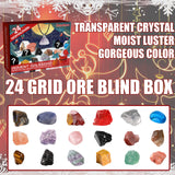 Dowmoo Christmas Advent Calendar Mineral Blind Box - 24-Box Countdown Calendar, Toy Surprise Gift