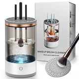 Transparent USB-Powered Automatic Makeup Brush Cleaner - Fast, Hygienic, and Easy-to-Use Brush Cleaning Machine