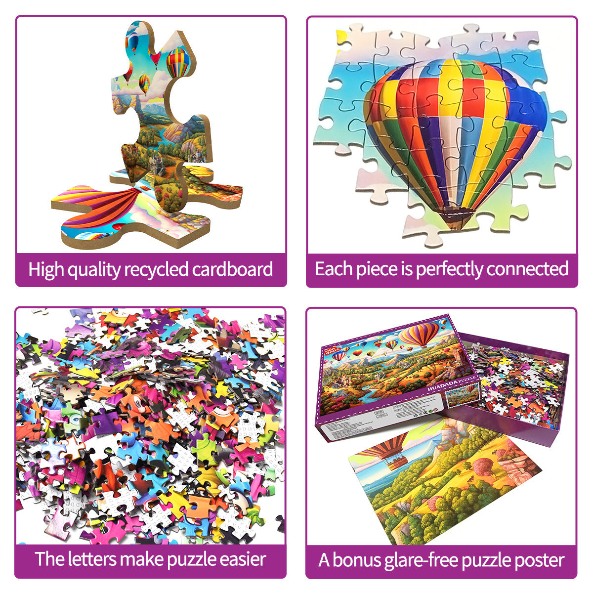 1000 Piece Hot Air Balloon Adventure Jigsaw Puzzle for Adults - Difficult Paper Puzzle for Adults with Beautiful Scenery, Stress Relief and Cognitive Enhancement