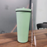 750ml Blue-green Straw Cup - 304 Stainless Steel Reusable BPA-Free Water Bottle with Leak-Proof Lid, Large Capacity, Perfect for Hydration On-the-Go