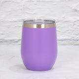 Purple 12oz Double-Wall Vacuum 304 Eggshell Cup - Mini Portable Insulated U-Shaped Cup, Creative Small Beer Mug