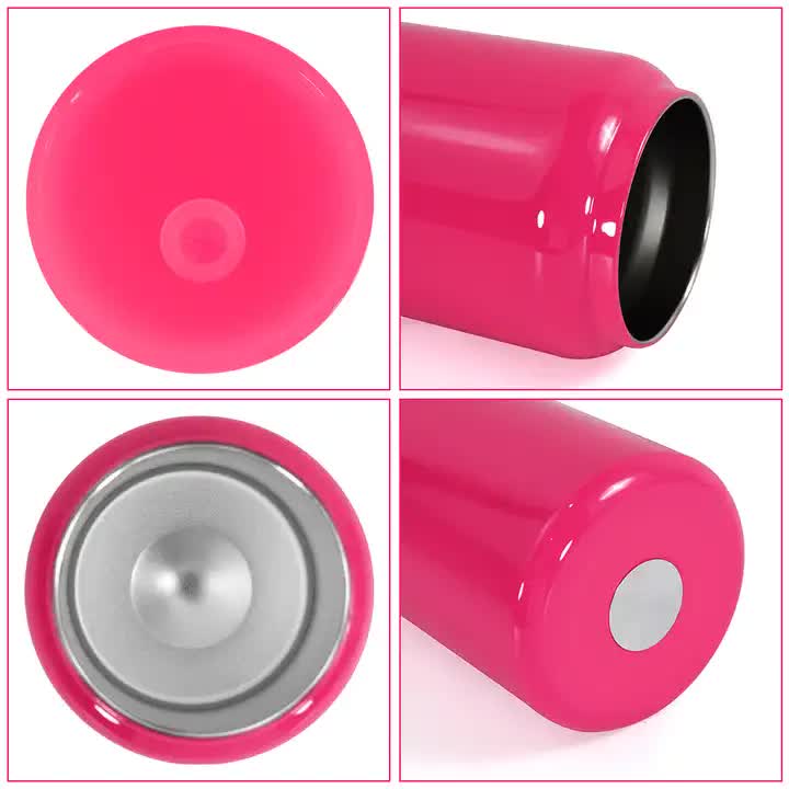 Pink 16oz 304 Stainless Steel Insulated Travel Mug - Portable Outdoor Coffee Cup, Double-Wall Thermos for Hot & Cold Beverages