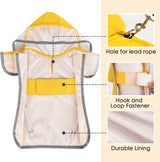 XS Yellow Reflective Adjustable Pet Raincoat with Hood – Waterproof Dog Jacket, Adjustable Dog Poncho for Outdoor Protection