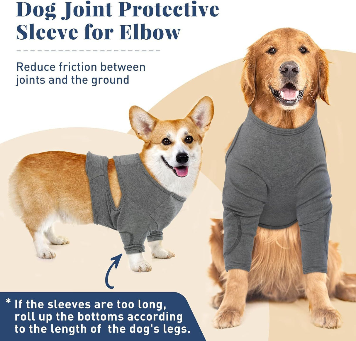 M Pet Front Leg Protective Sleeve - Elastic Dog Leg Guard for Post-Surgery Protection, Prevents Licking and Biting