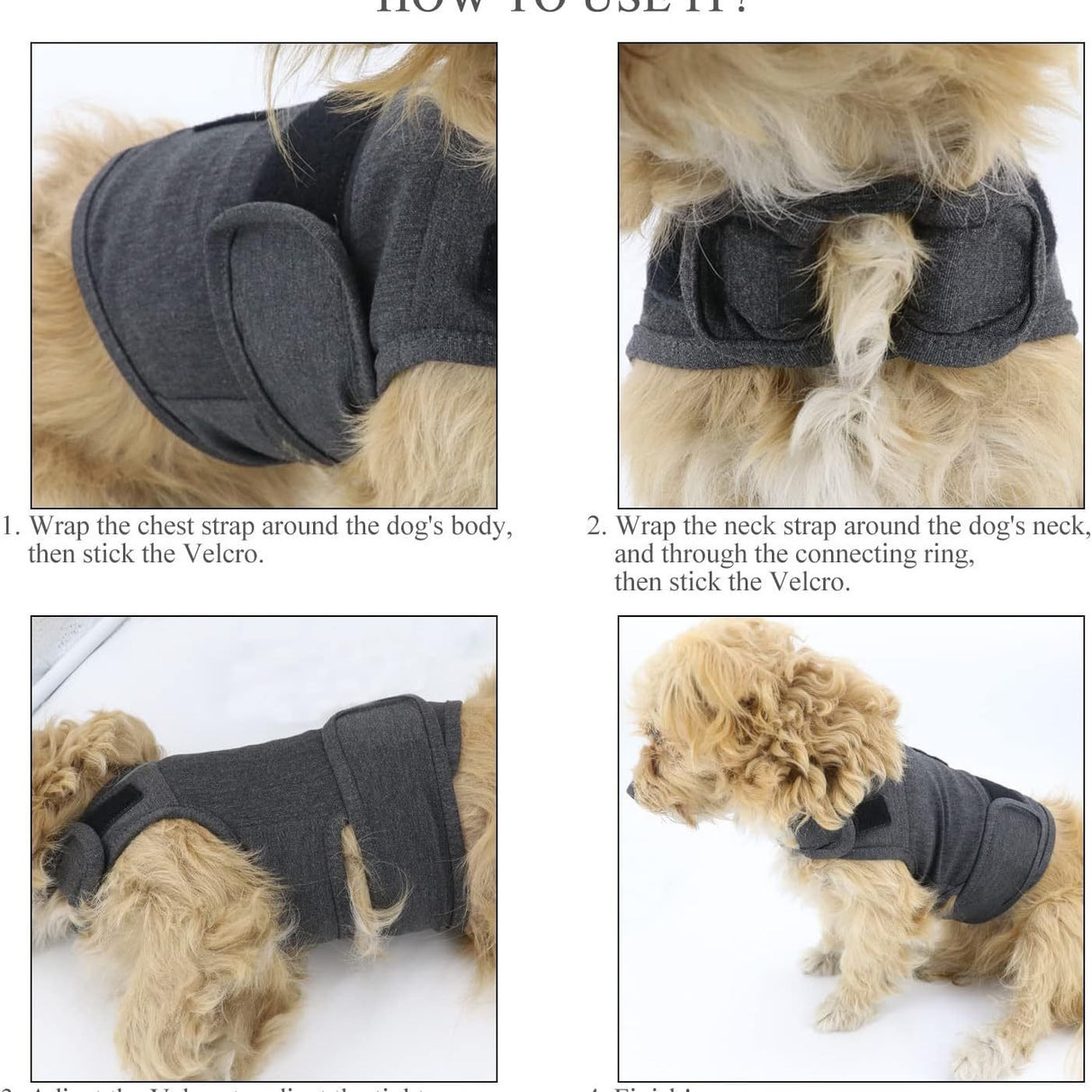 XS Dog Vest Jacket - Warm, Soft, and Comfortable Dog Coat for Winter, Calming and Insulating Dog Apparel