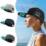 Black Wireless Speaker Hat - Bluetooth 5.4 Baseball Cap with Dual Speakers for Outdoor Sports and Music, Hands-Free Audio Experience