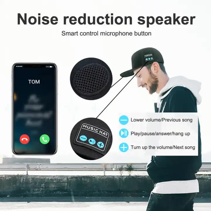 Dark Gray Wireless Speaker Hat - Bluetooth 5.4 Baseball Cap with Dual Speakers for Outdoor Sports and Music, Hands-Free Audio Experience