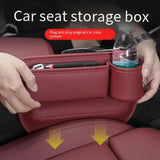 Brown-right Car Seat Gap Storage Box - Practical Car Organizer, Gap Filler for Easy Access and Extra Storage