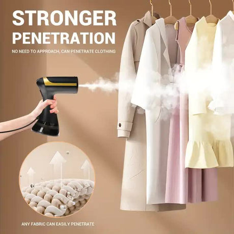 White Handheld Garment Steamer - Portable Mini Steam Iron for Home Use, Wrinkle Remover & Fabric Freshener, Small Travel-Friendly Iron for Clothes, Steam Spray Clothes Steamer