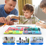 Blue Sensory Activity Board - Silicone Educational Toy for Kids, Stress Relief and Interactive Fidget Sensory Board for Children