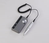 Grey Portable Rechargeable Electric Nail Drill - Professional Nail Polishing Machine for Beauty Salons