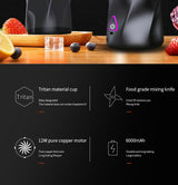 Black Portable High-Capacity Juicer Cup - Powerful Blender with Ice Crushing Capability for Smoothies & Juices