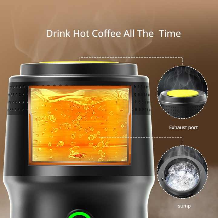 Silver Portable Fully Automatic Espresso Coffee Machine - Universal 3-in-1 Capsule, Coffee Powder & Espresso Maker