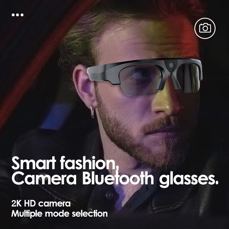 32GB Storage, 4K Smart Bluetooth Glasses with Camera, Multifunctional Dash Cam and Live Streaming Glasses