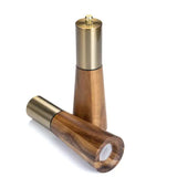 Gold Acacia Wood Pepper Grinder, Manual Multi-Purpose Spice Mill, Kitchen Seasoning Tool