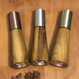 Gold Acacia Wood Pepper Grinder, Manual Multi-Purpose Spice Mill, Kitchen Seasoning Tool