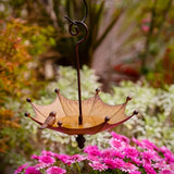 Umbrella-Shaped Bird Feeder - Metal Hanging Garden Decoration