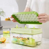 Yellow Eco-Friendly Large Capacity Food-Grade Ice Cube Tray with Lid