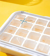 Yellow Eco-Friendly Large Capacity Food-Grade Ice Cube Tray with Lid