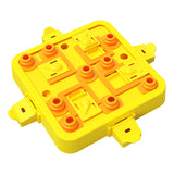 Yellow Interactive Slow Feeder Puzzle Toy for Dogs - Durable Pet Food Dispenser Bowl