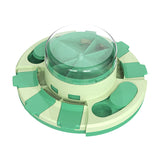 Green Interactive Dog Puzzle Toy - Press and Feed Slow Feeder with Treat Dispenser