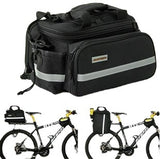 Black Insulated Bike Rear Rack Bag - Waterproof Storage Bag with Soft PE Padding for Cycling