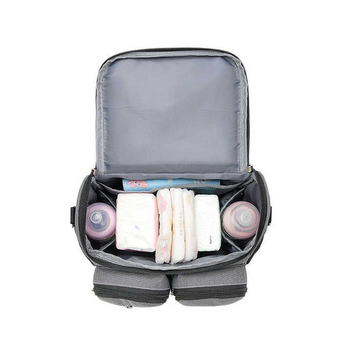 Black Universal Stroller Organizer Bag - Multi-Pocket Hanging Storage Bag for Baby Essentials