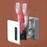 White Wall-Mounted Intelligent Shoe Dryer - 360° Warm Air Fast Drying System with Constant Temperature