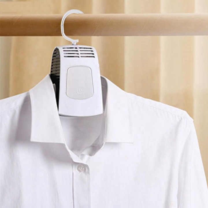 Grey Portable Intelligent Clothes Drying Hanger - Quick Drying with 3D Airflow for Travel and Home