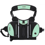 Green Reflective Dog Saddle Harness with Storage Bags - Adjustable Pet Backpack for Outdoor Adventures